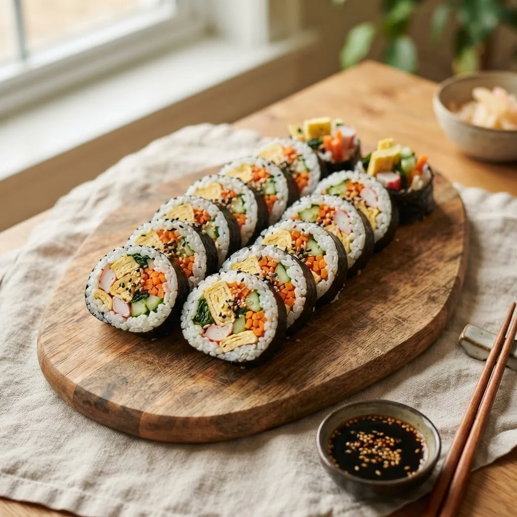 Kimbap casero: el rollo coreano que enamora en TikTok